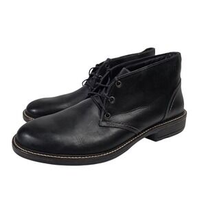 NAOT Men's 45/US 12 Pilot Chukka Boots Black Leather Slip Resistant Cork Footbed